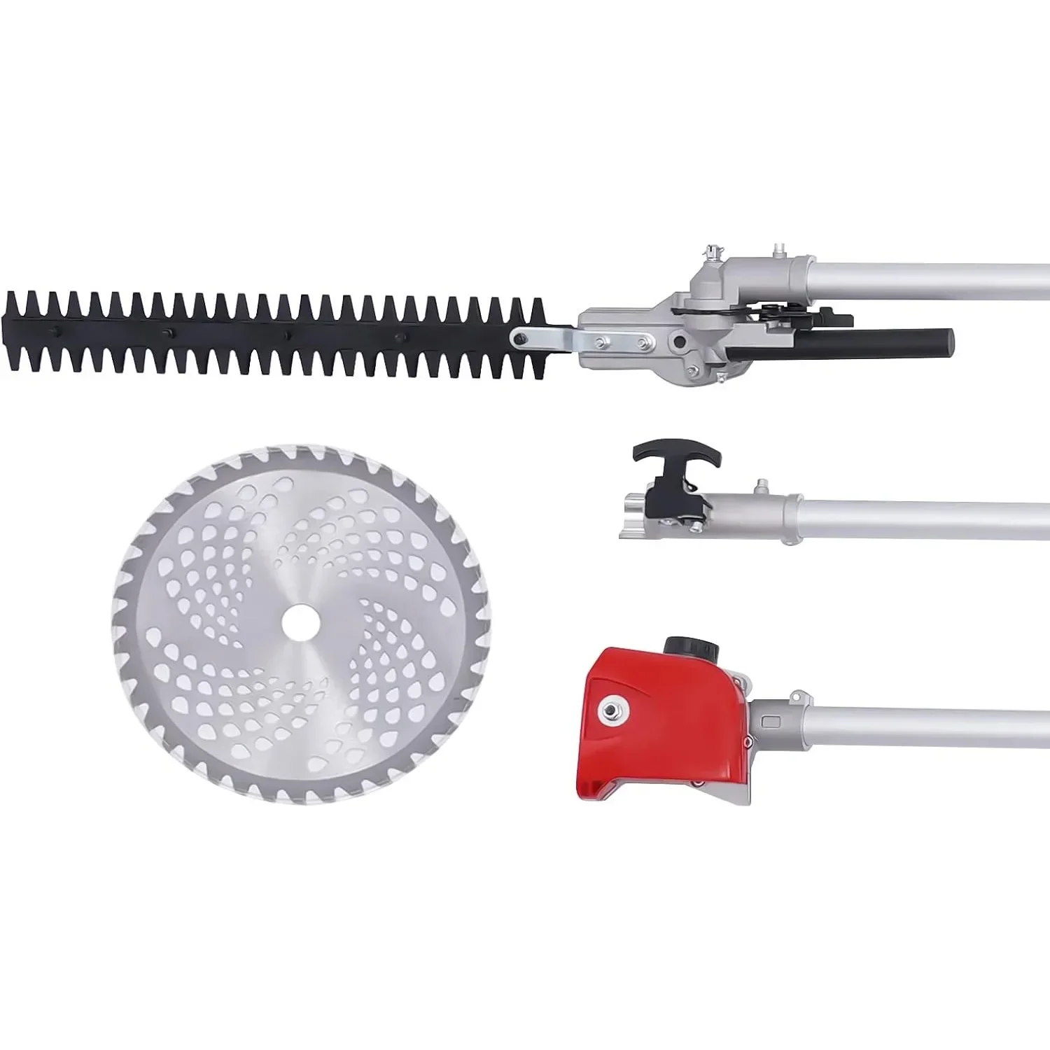 CNCEST 51.7CC 2-Stroke Extendable Chainsaw Tree Trimmer, 4-in-1 Multi-Functional Trimming Tool, Brush Cutter and Long Pole Saws