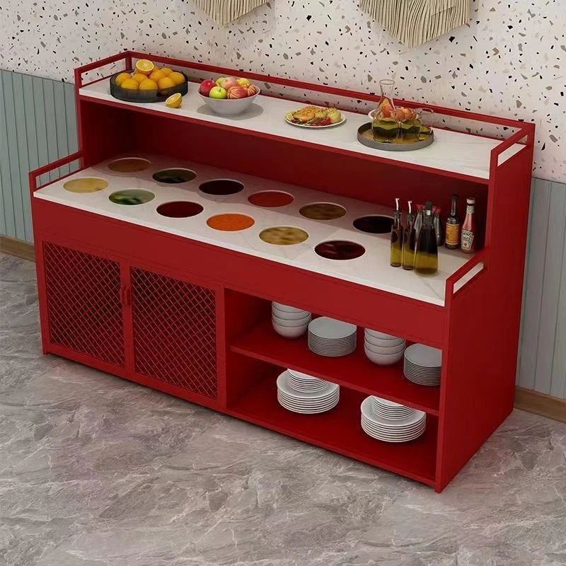 Hot pot restaurant seasoning table Buffet table Barbecue sauce table Haidilao hot pot dipping Taiwanese restaurant small materia