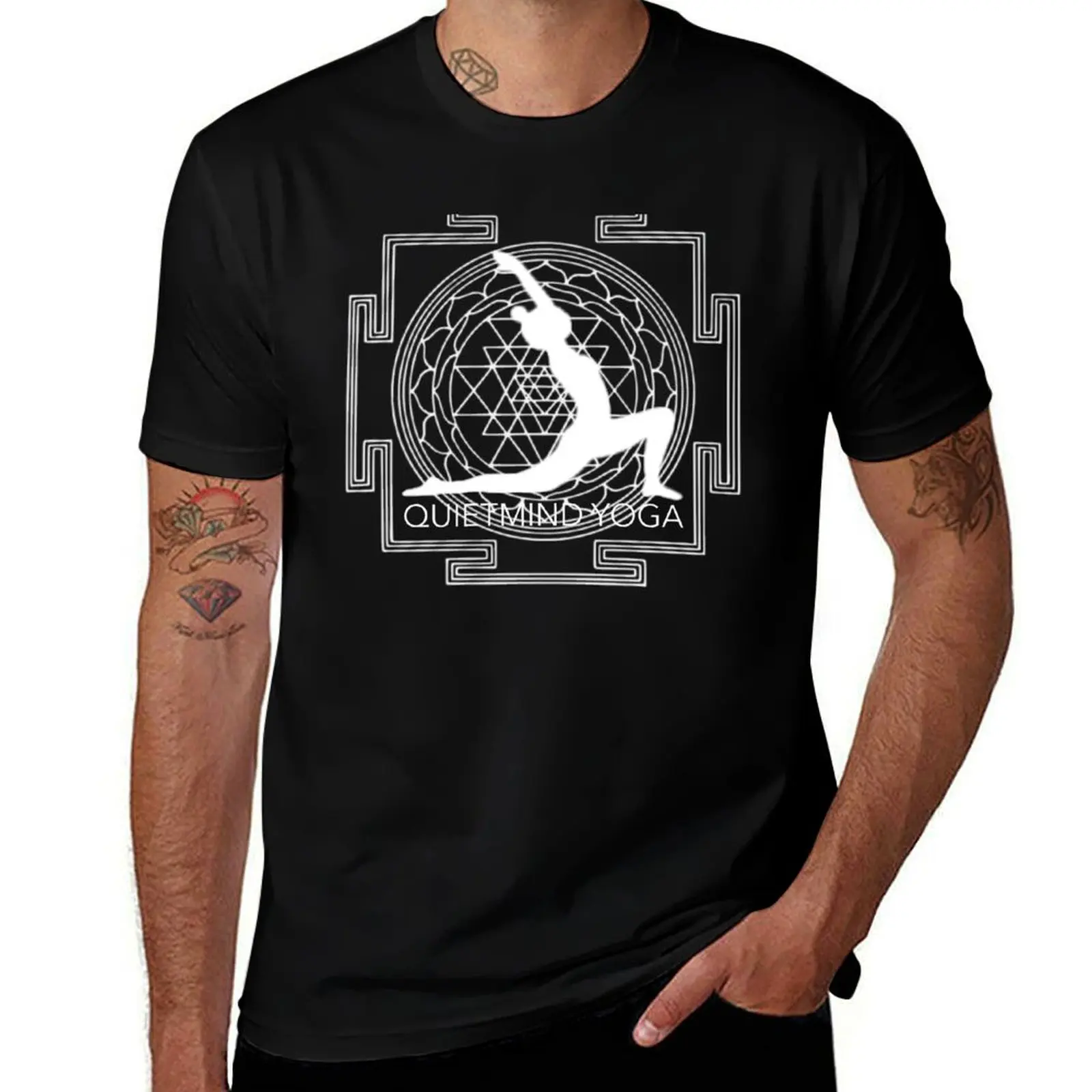 Quietmind Yoga Sri Yantra T-Shirt Big Size Short Sleeve Casual Top