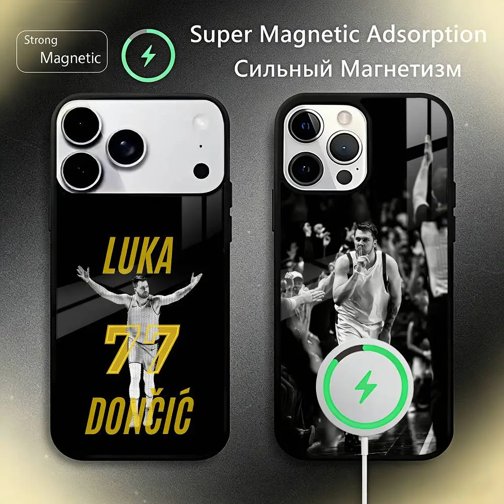 

L-Luka D-Doncic 77 Phone Case For iPhone17,16,15,14,13,12,11 Plus,Pro Max, New Magnetic Wireless Charging