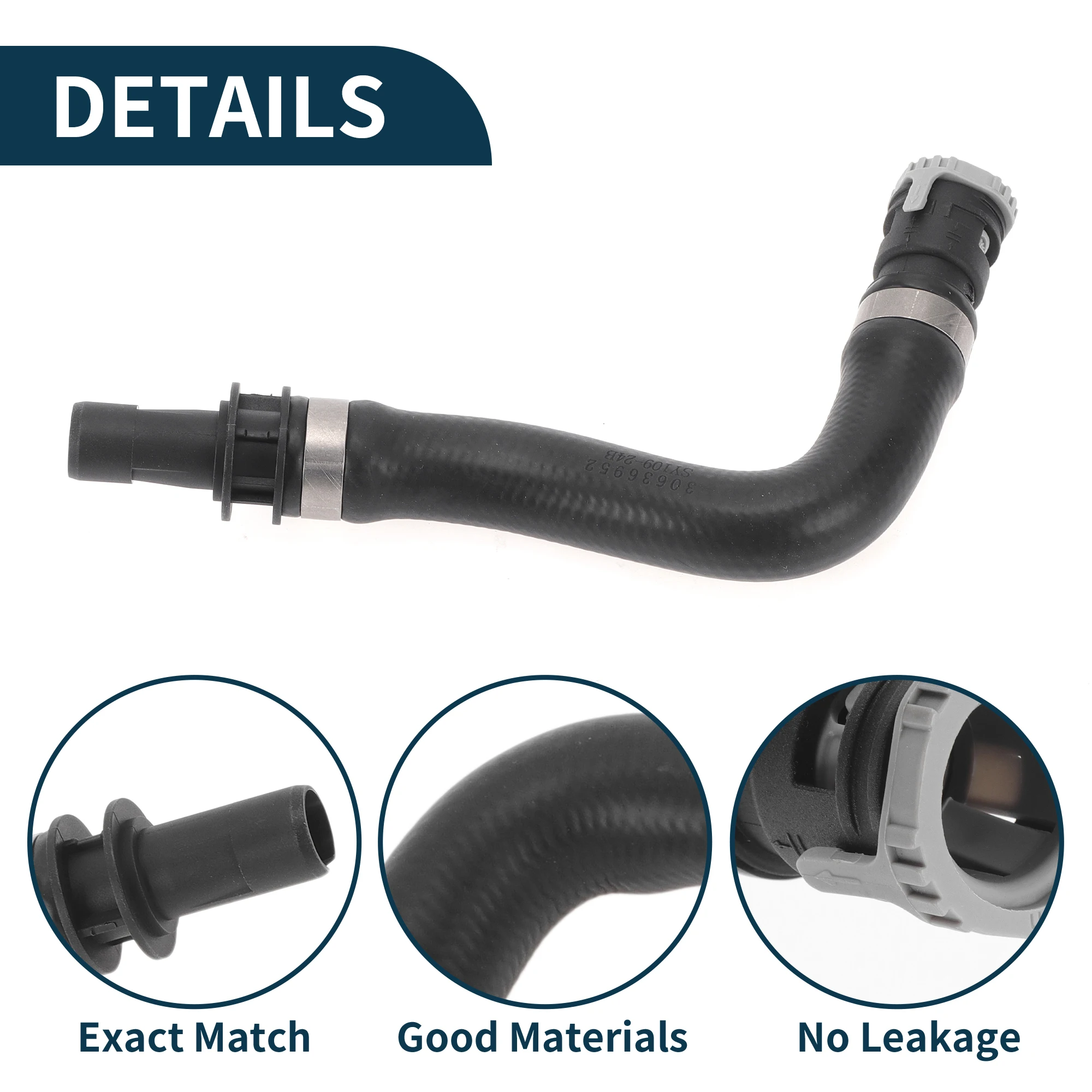 uxcell-ラジエーターホース-温風入口パイプ-ボルボ-s40-2004-2012-no30636952-ゴム用
