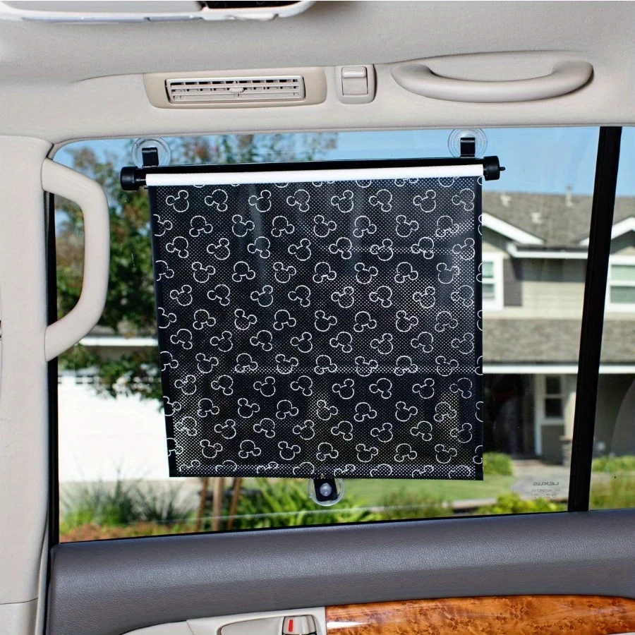 Car Window Shades - 2 Pack, Pull the tab to deploy the shade and press the quick release button to retract