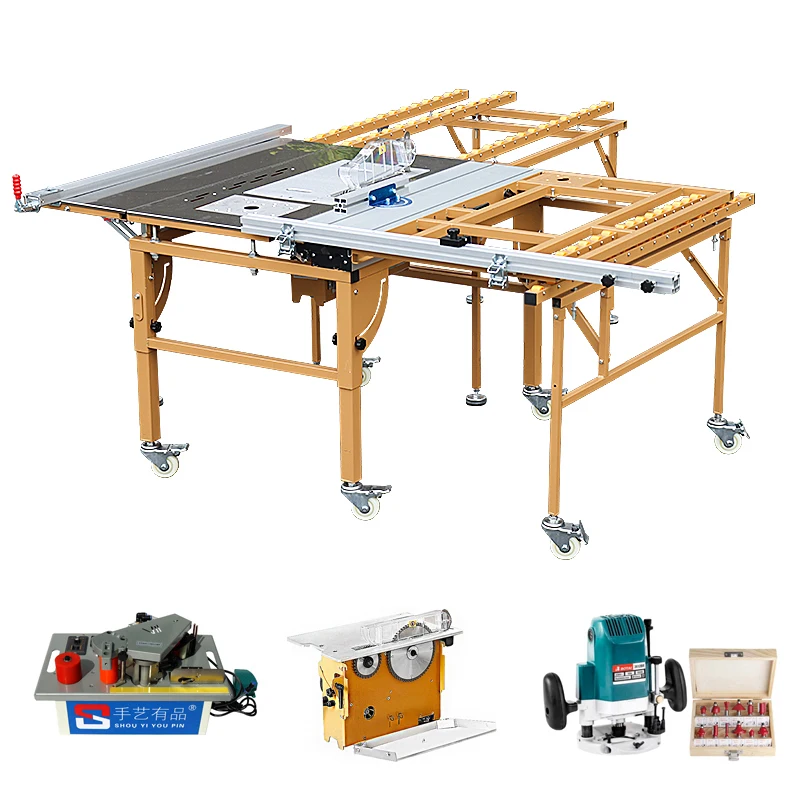 

New Woodworking Set Dust-free Cutting Saw Woodworking Workbench Precision Sliding Table Saw Home Decoration Cutting Saw