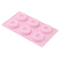 Donut Mold Silicone Chocolate Mold Pastry Bread Cake Mold Non-Stick Baking Mold DIY Baking Tray Doughnut Dessert Making Tools