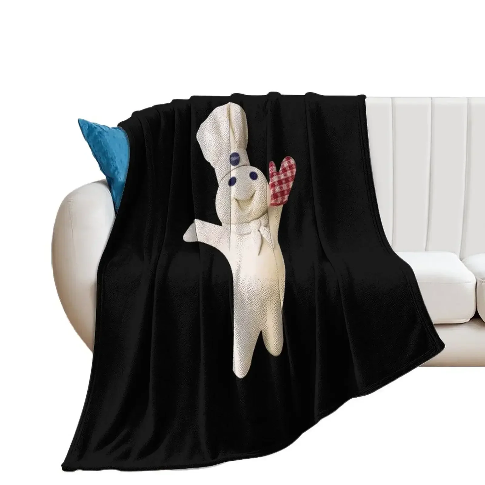 Pillsbury Doughboy Throw Blanket Decorative Sofas cosplay anime Cute Blankets