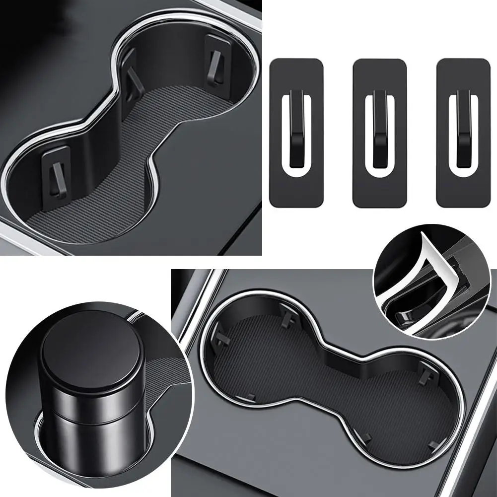 3/6PCS Universal Car Cup Holder Insert Limiter Auto Limit Retainer Fixed Clip Drink Slip Cup Slot Shock-Absorption Holder H6N4