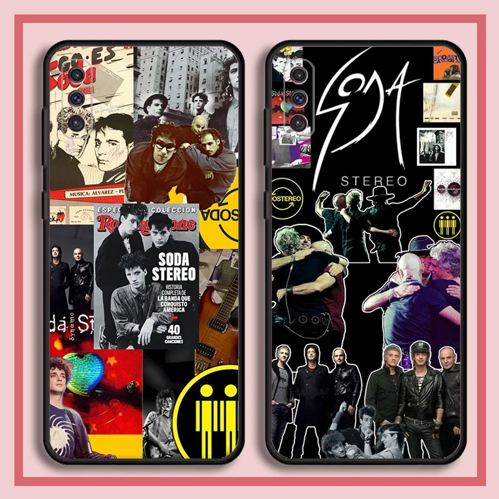 

Band SODA S-STEREO Phone Case For Samsung S23,23,22,30,21,10,9,Note20 Ultra,Lite,Ultra,5G,Plus,FE,Black Soft Case