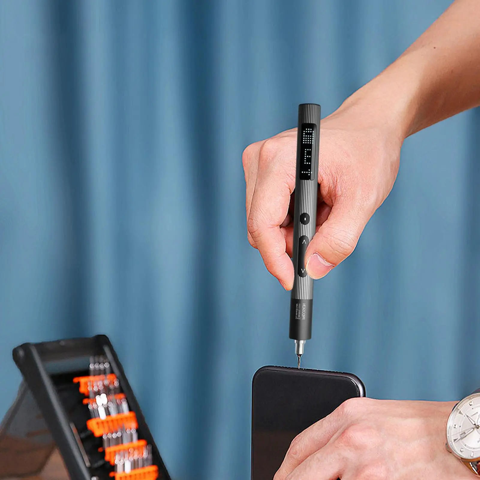 Electric Screwdriver Set 50 In 1 Mini Screwdriver Tool 3 Torque Settings LED Light Laptop Screw Drive For Home Electronics