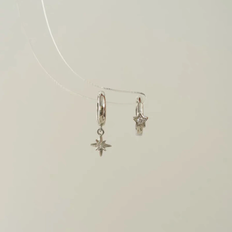 2026 New Style Fashion Octagonal Silver Earrings Exquisite Zirconia Elegant Sophisticated High End Design Earrings for Women