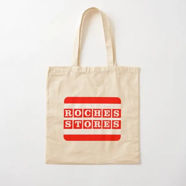Bolso de lona Retro Roches Stores de algodón Jif, bolso Unisex de tela para mujer, bolso de mano para comestibles, estampado informal a la moda