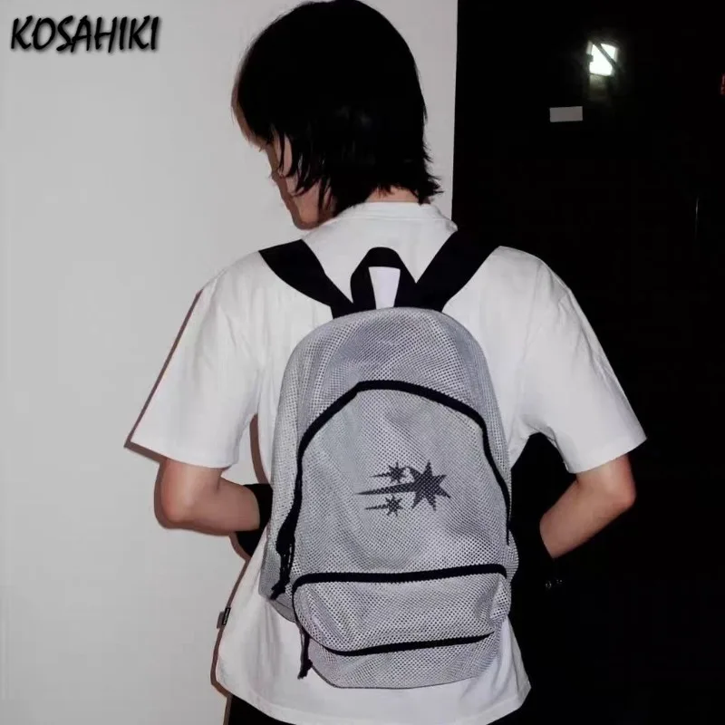 

Korean Y2k Aesthetic All Match Star Backpack Women Streetwear Trendy Casual Students Schoolbags Vintage Fashion Girls Backpacks