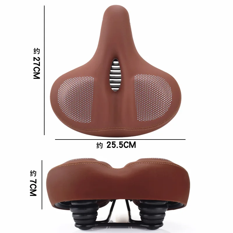 

Comfortable Oversized Bike Seat Compatible Exercise Mountain Road Bikes Extra Wide Bicycle Saddle Replacement with Memory Foam