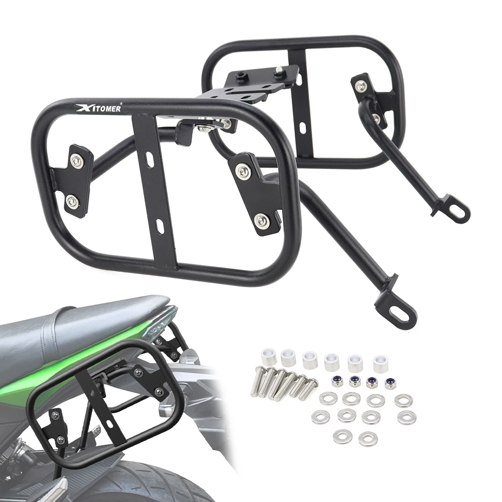 For Kawasaki Z125 Z125 Pro 2016-2026 Z 125 Motorcycle Steel Side Luggage Racks Saddlebag Support Mounting Bracket Pannier Rack