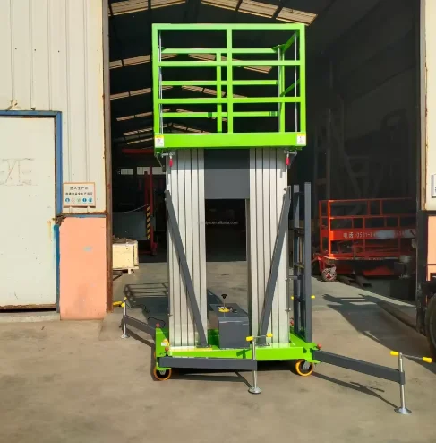 Customized Electric Aluminum Mast Lift Portable Vertical Aerial Work Platform Hydraulic Lifting Table For Maintenance Constructi