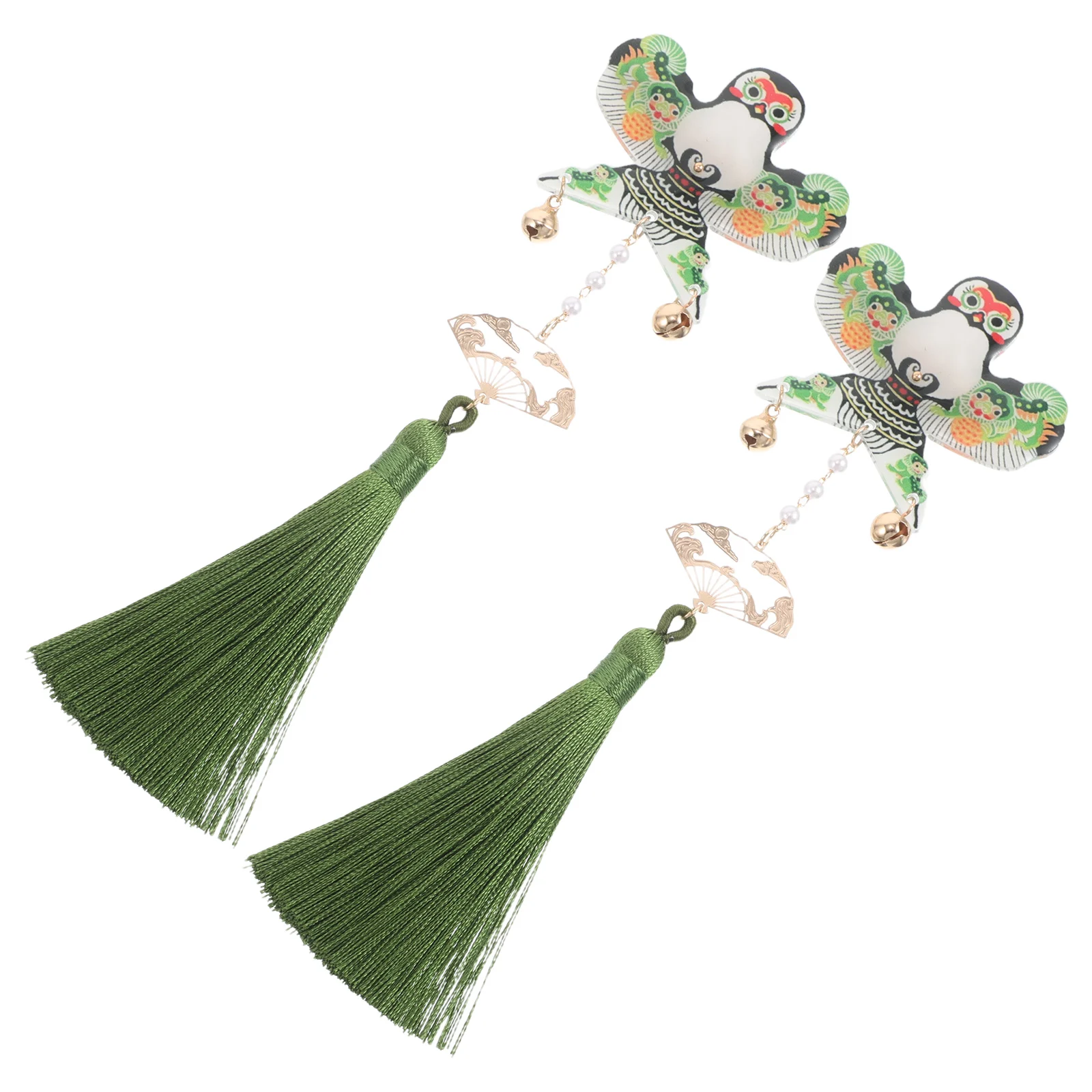 

1 Pair Hairpin Tassels Clips Handmade Kids Accessories Dangling Traditional Style Hair Pins Chinese Style Hairpin Vintage