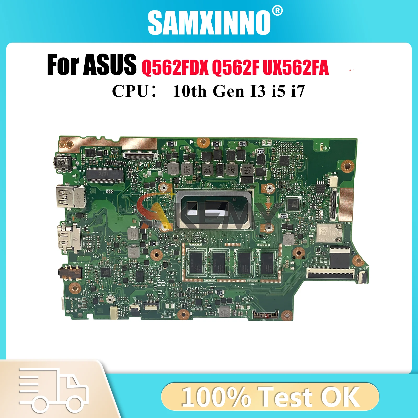 

UX562FA Laptop Motherboard For ASUS ZenBook Q562FDX Q562F UX562 UX56IQ Notebook Mainboard With 10th Gen I3 i5 i7 102% tests OK