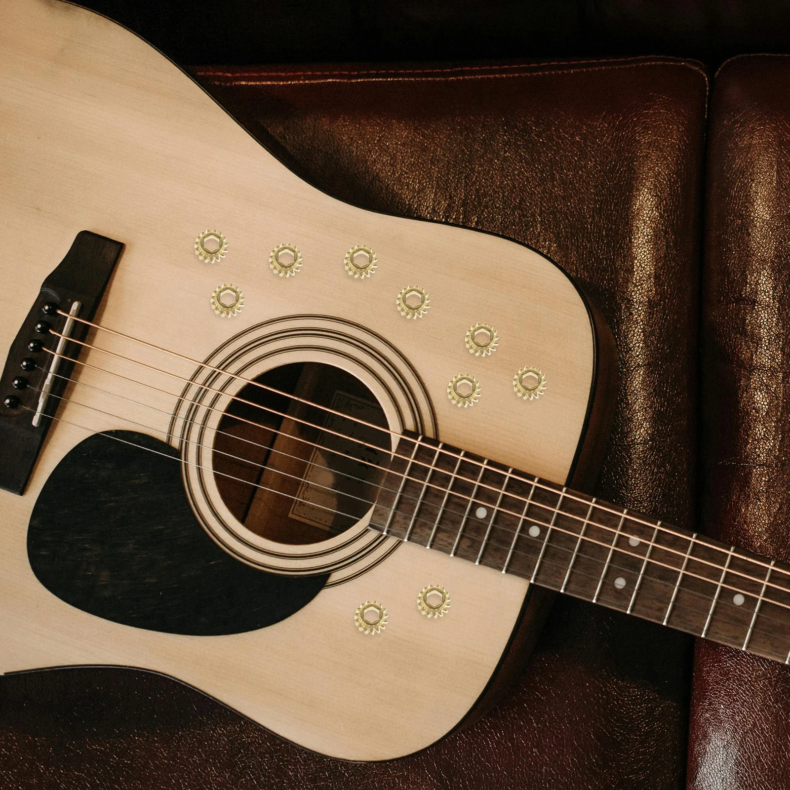 12 قطعة موالف الجيتار التروس الكهربائية أوتاد الرأس الصوتية اكسسوارات المقابض قبعات الشعبية مفاتيح #4