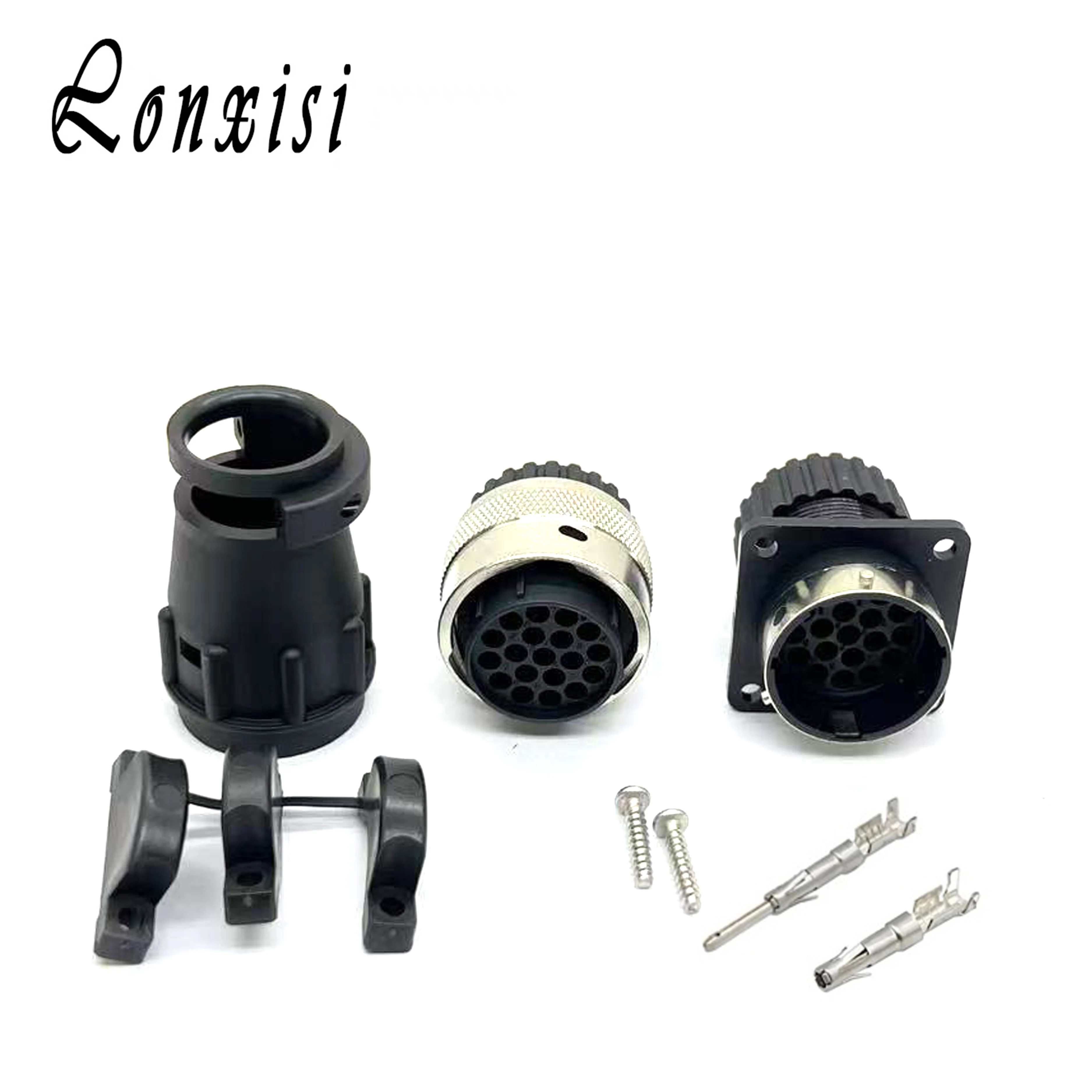 

1 Set 15 19 Pin 192900-0582 192900-0581 ITT Aviation Special Round Waterproof Plug 192900-0057 Male Female Connector 192900-0078