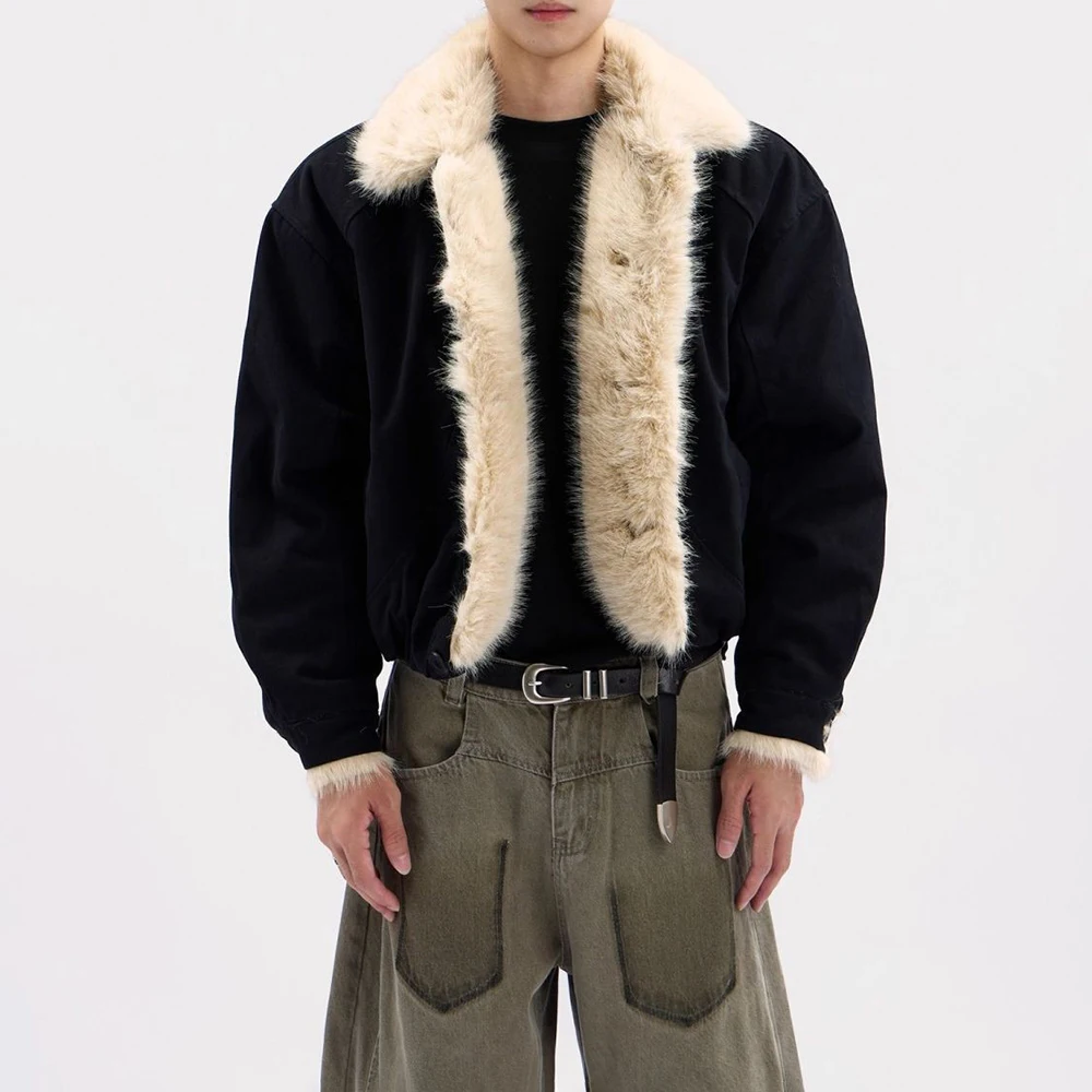 

Mens Winter Imitation Silk Cotton Jacket Short Casual Jacket Streetwear Fashion Youth Campus Outdoor Top Men'S Clothing 2026 New