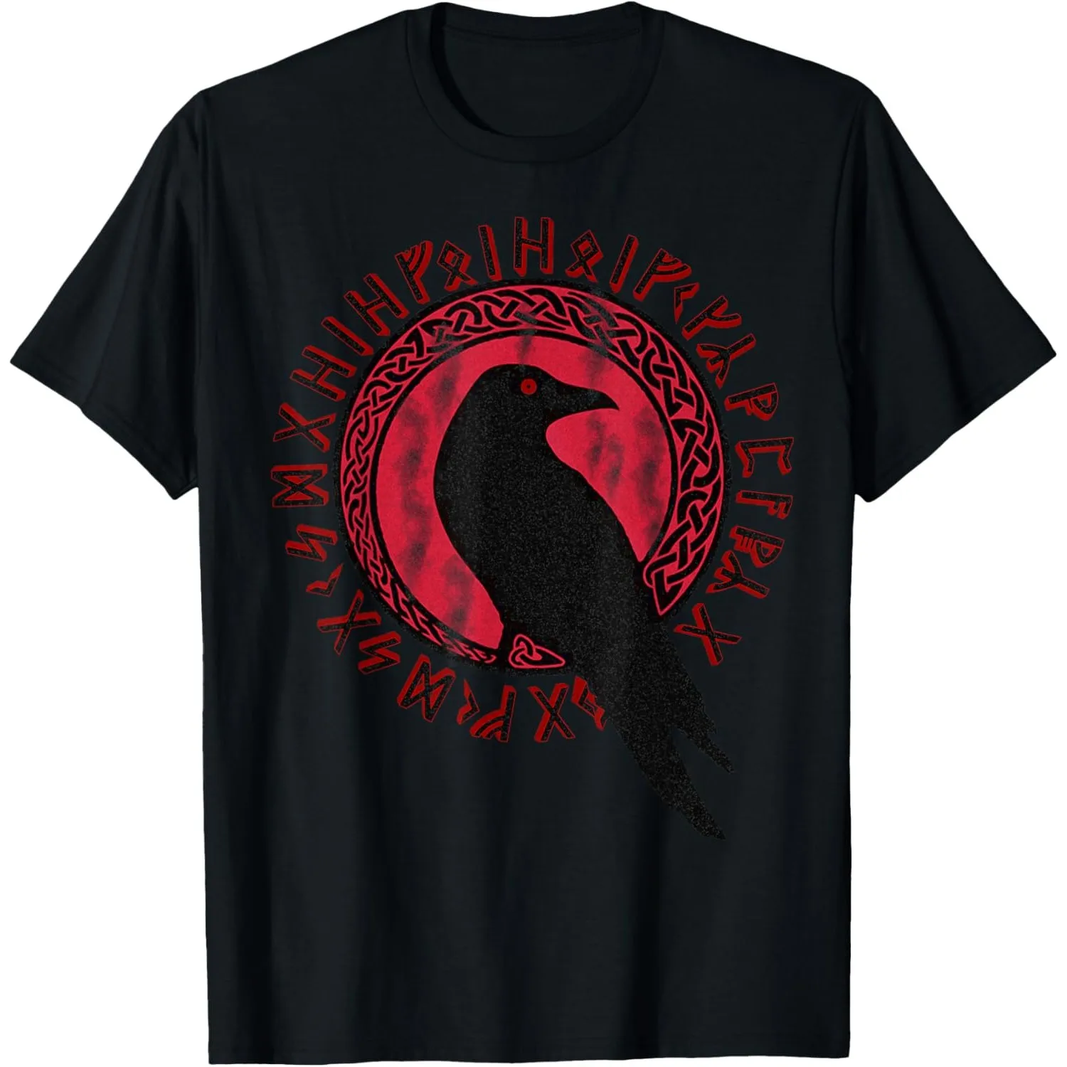 Viking Raven Odin Huginn Muninn Norse Mythology Graphic Tee for Men