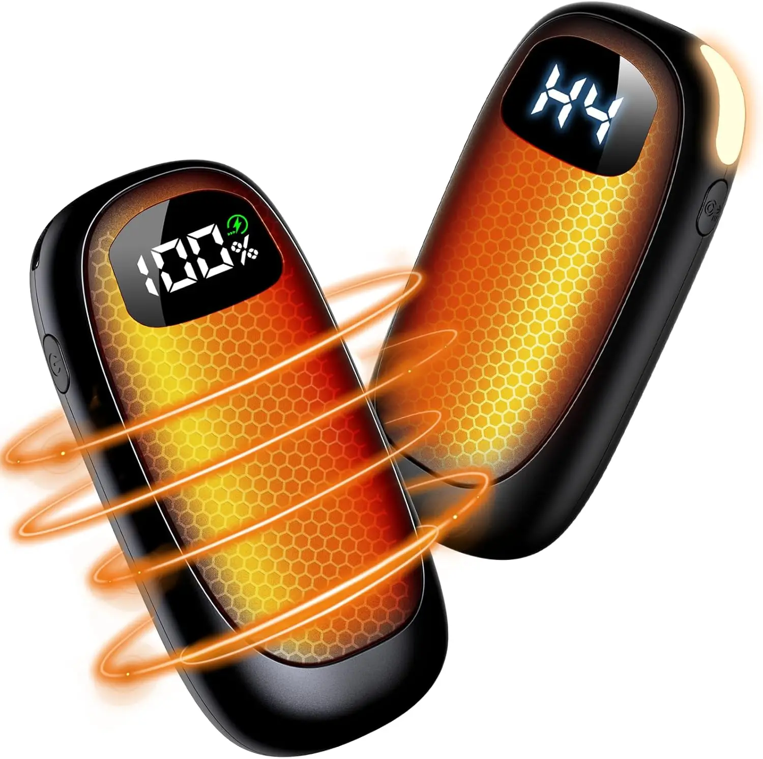 

Rechargeable Hand Warmers, 16H Max Heat, 127℉, LED Display & Flashlight, Portable Heating for Men Women, Camping Gift