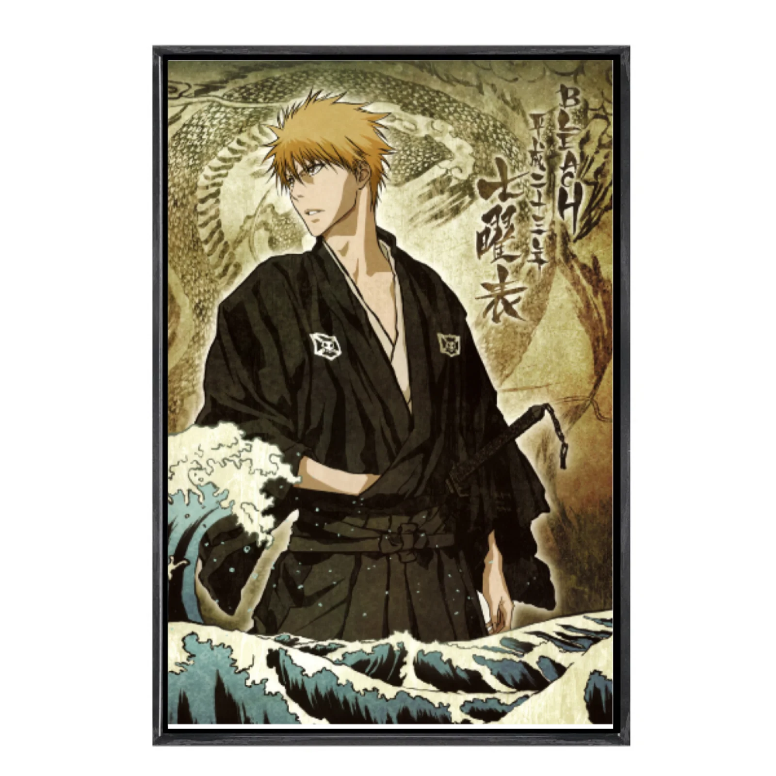 

Японская манга, многоразмерный холст, постер в двойной рамке, настенное искусство, домашний декор отбеливателя для гостиной, спальни