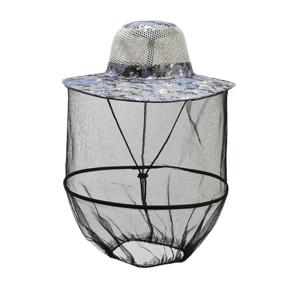 Outdoor Sunscreen Mosquito Hat Repellent Protection Foldable Bucket Hat Casual Hidden Net Mesh Insect Proof Cap for Men Women