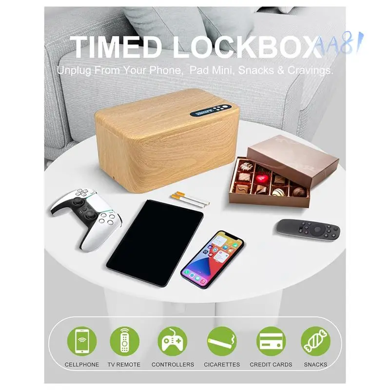 

AA81-Enhance Productivity - Time Monitored Safe Box For Smartphones And Media Devices