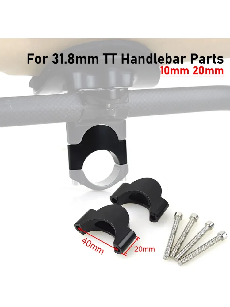 AliExpress NONE New Road Bicycle Riser Spacer Clamp Aluminum Rest Bar Rising Spacer Plate Alloy For TT Handlebar Parts 31.8mm 10/20mm