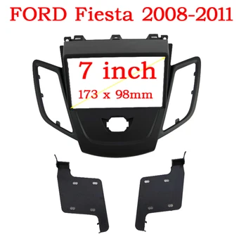 For FORD Fiesta 2008-2017 WQLSK Double Din Radio Fascia Frame Panel Dash Mount Installation Trim Kit Face Black Frame GPS