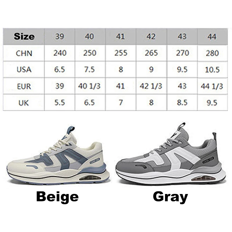 Oulylan Spring Stylish Thick Soled Sneakers Anti Slip Breathable Running Shoes Men Mixed Color Lace Up Sports Footwear