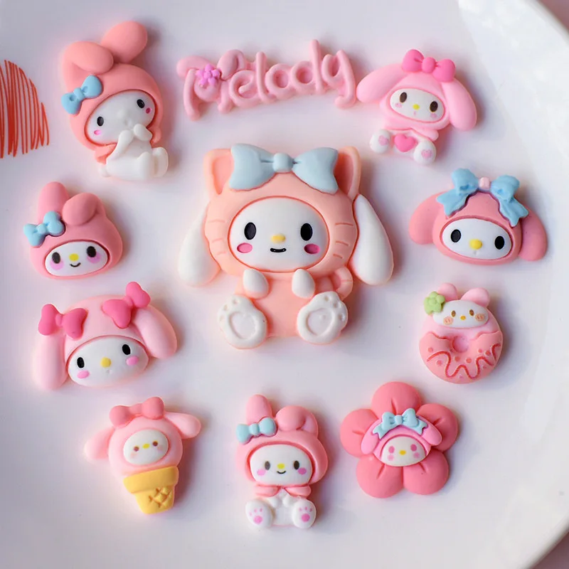 1110/11Pcs Cute Cartoon Girls Women Anime Bowknot Shoe Charms DIY Hole Shoes Detachable Buckle Garden Shoes Accessories Gifts/0