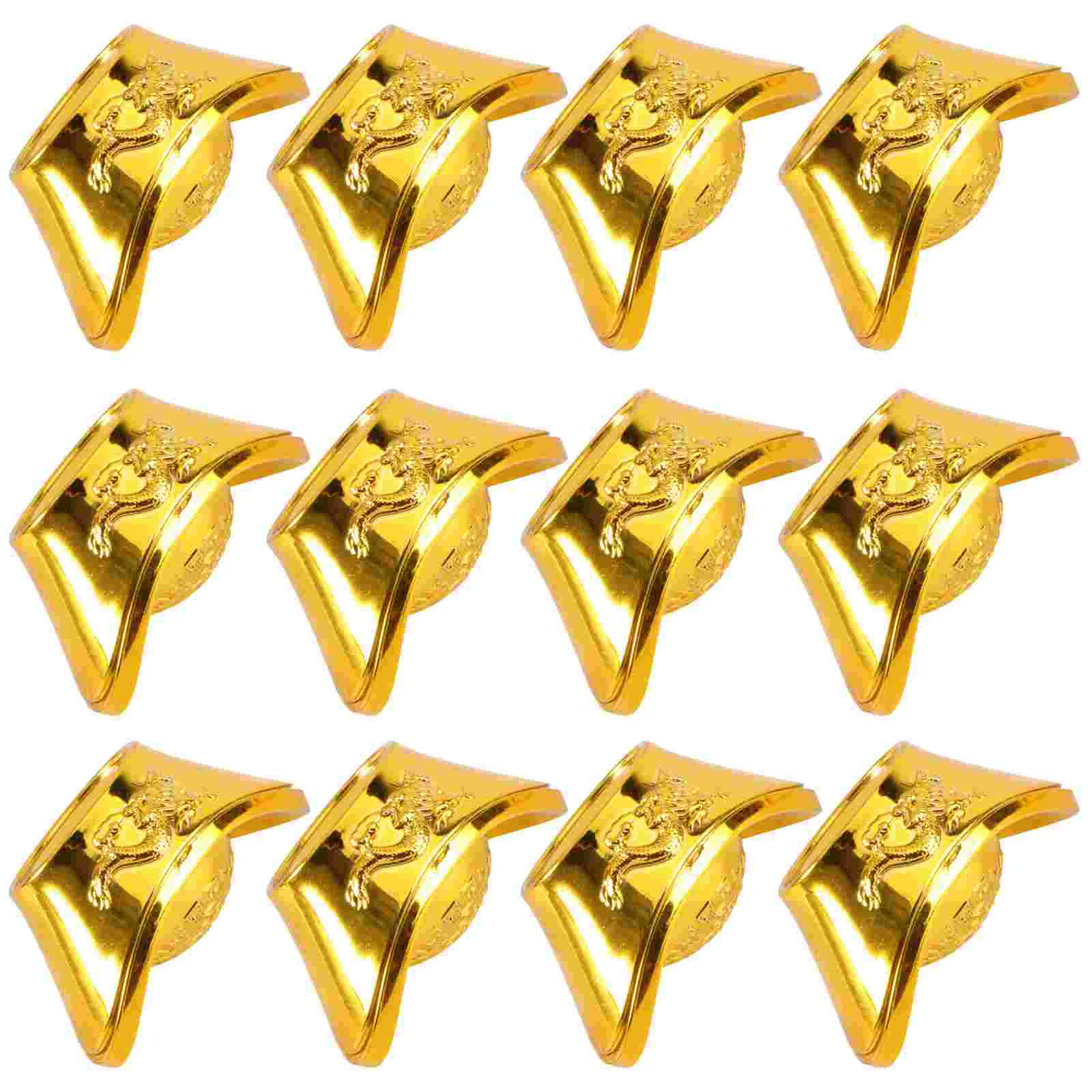 12 PCS Lucky Figurines Decor Simulation Gold Ingot The Office Gifts Good