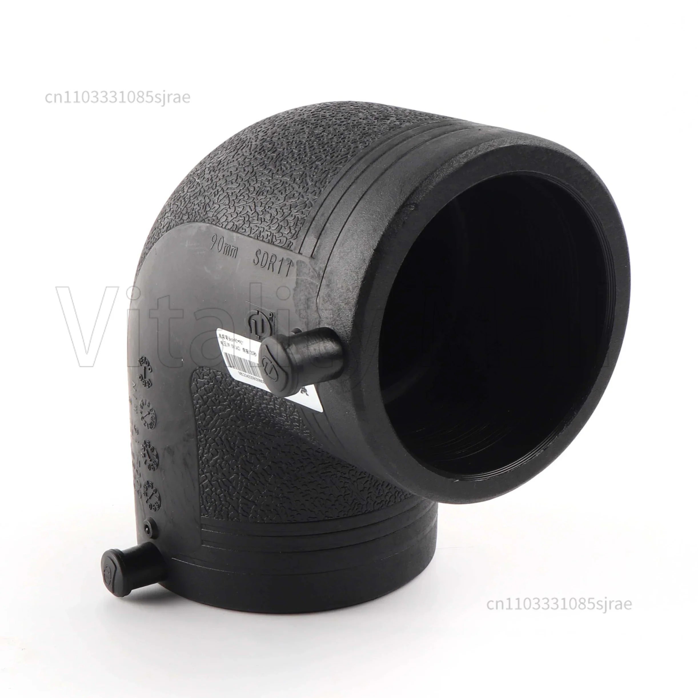 DN315 PE100 90 درجة بولي ايثيلين اتصال الكهربائية الكوع المحملة تجهيزات أنابيب المخفض hdpe بالتنقيط البيع المباشر #3