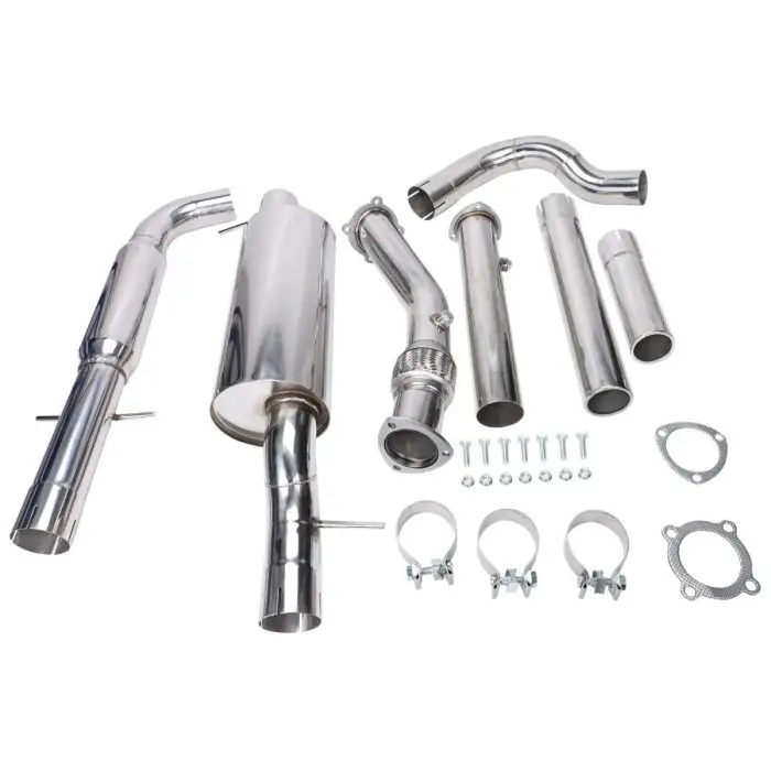 

Exhaust Catback/Downpipe for 1999-2005 Volkswagen VW Golf MK4 Jetta 1.8T Turbo 3" Muffler Tip Catback/Downpipe Exhaust System
