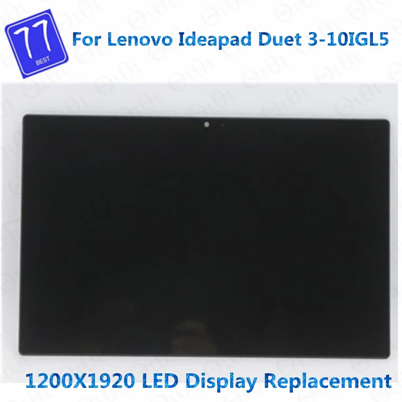 100% Tested Original LCD Screen and Digitizer Full Assembly with Frame for Lenovo IdeaPad Duet 3-10IGL5 82AT 82HK(Black)