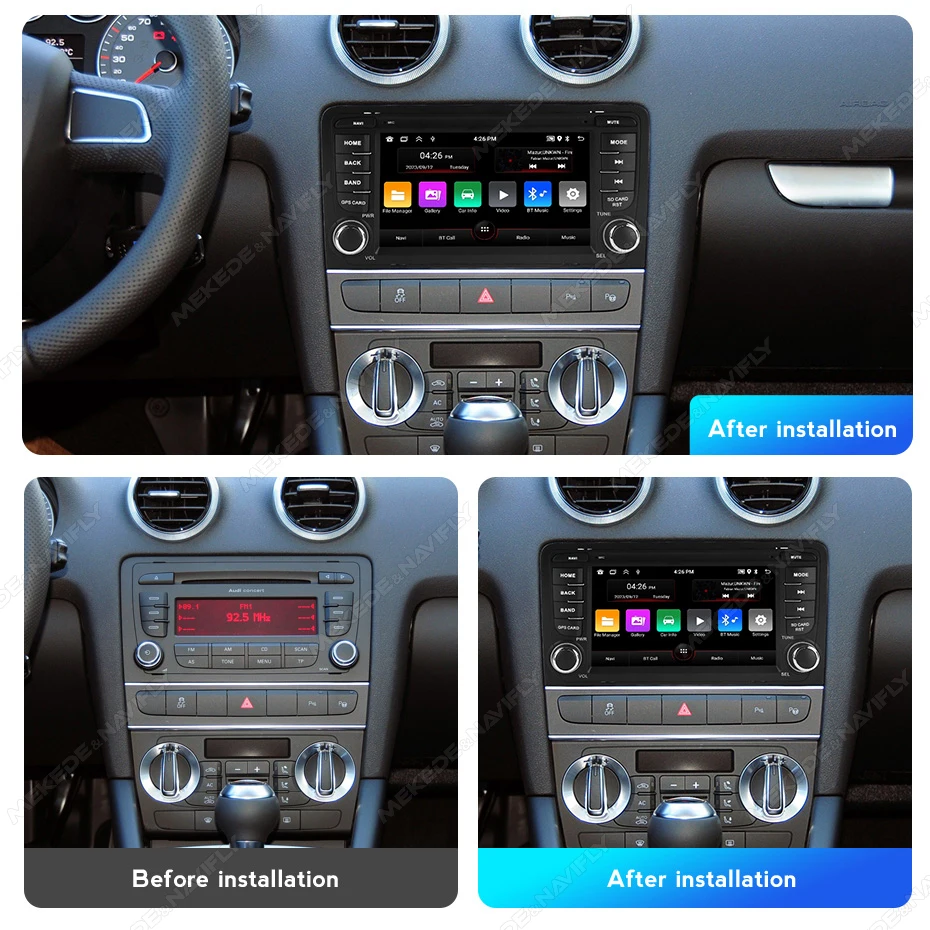 Wireless CarPlay  Android Auto Car Radio For Audi A3 8P 2003-2013 Multimedia Video Stereo GPS Navigation Head Unit Autoradio