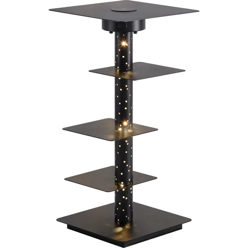 

Creative light and shadow bookshelf floor lamp, Italian minimalist bedroom decoration with shelf atmosphere lamp