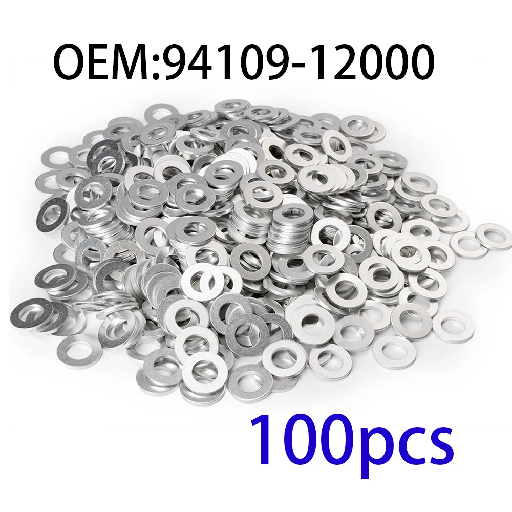 100pcs Engine Oil Drain Plug Crush Washers Gaskets 94109-12000 For Honda Odyssey Accord Civic Crv For Acura Mdx TL 9410912000