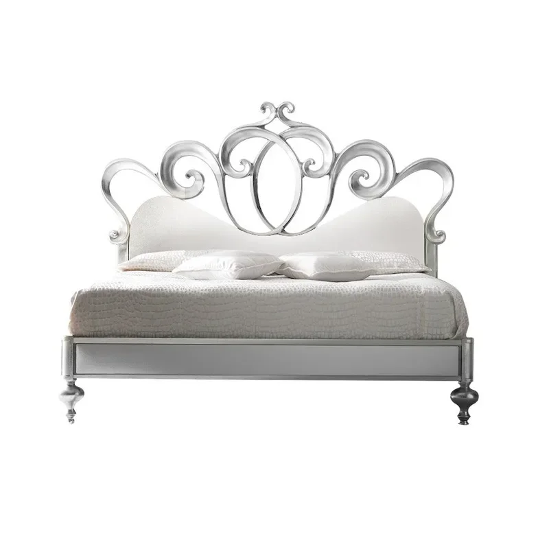 

French furniture postmodern simple European style, princess crown bed, American 1.5 meters master bedroom 1.8 meters wedding bed