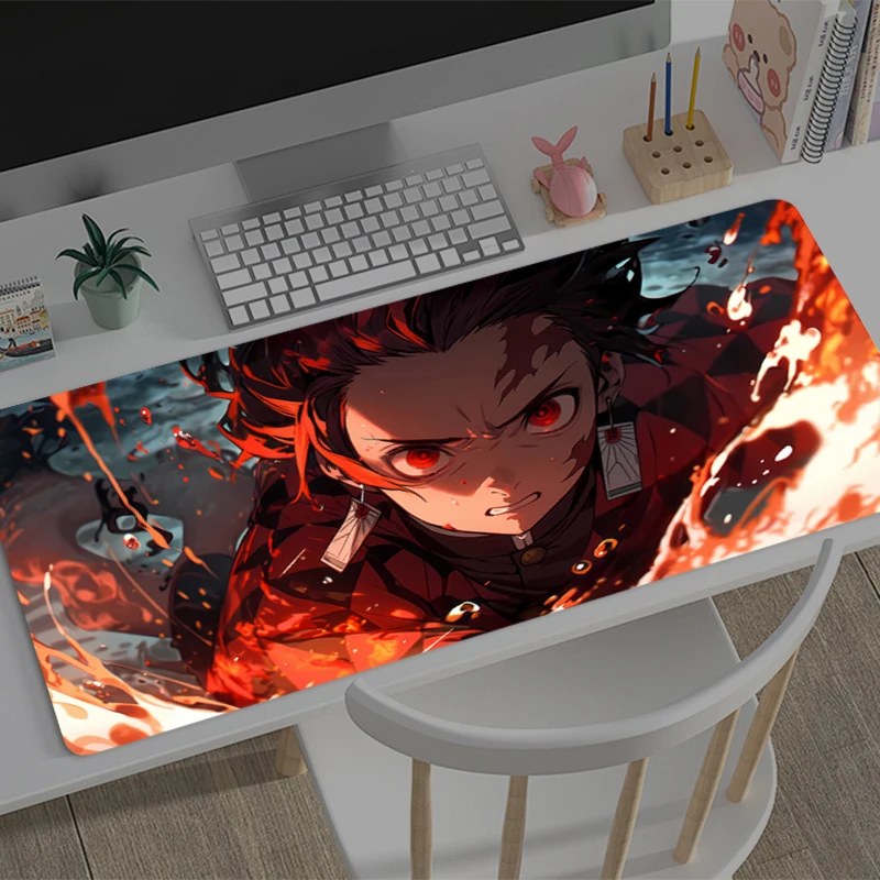 

Коврик для мыши большой Demon Slayer, компьютерные офисные игровые настольные коврики, резиновые нескользящие коврики для игровой клавиатуры, длинные настольные коврики, коврик для мыши в стиле аниме
