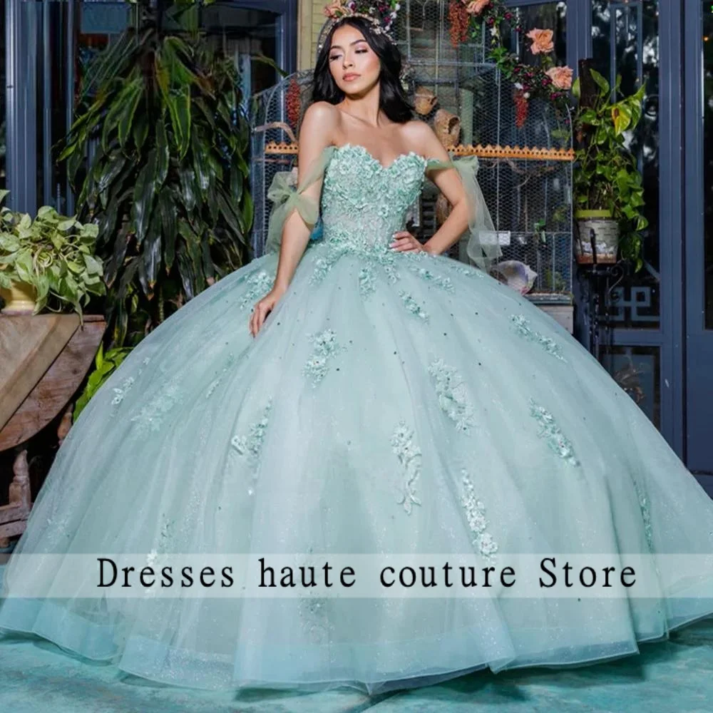 Różowa Sukienka Quinceanera z Odkrytymi Ramionami, Suknia Balowa 2025, Aplikacje Tiulowe, Słodka Sukienka na 15 Urodziny, Sukienka Księżniczki na Przyjęcie Urodzinowe, Szyta na Miarę