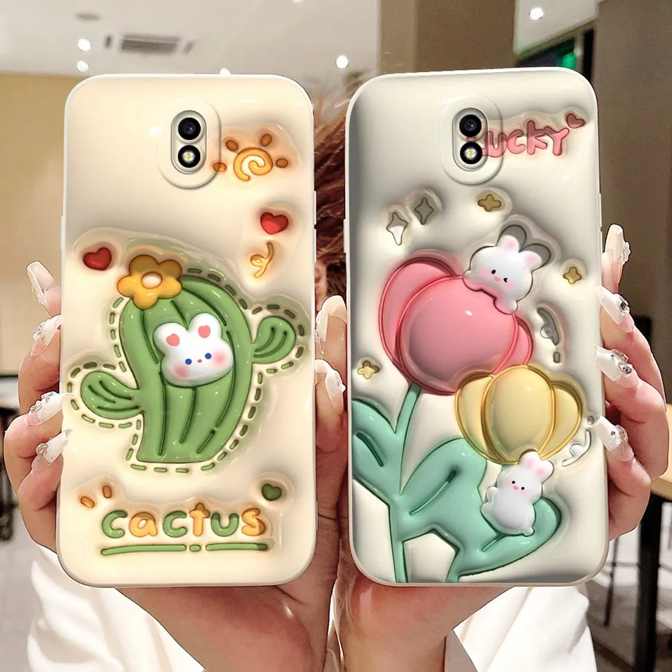 Para Samsung Galaxy J7 2017 funda de silicona suave TPU elegante flor pintada cubierta para GalaxyJ7 2017 J730F Fundas Capa Coque