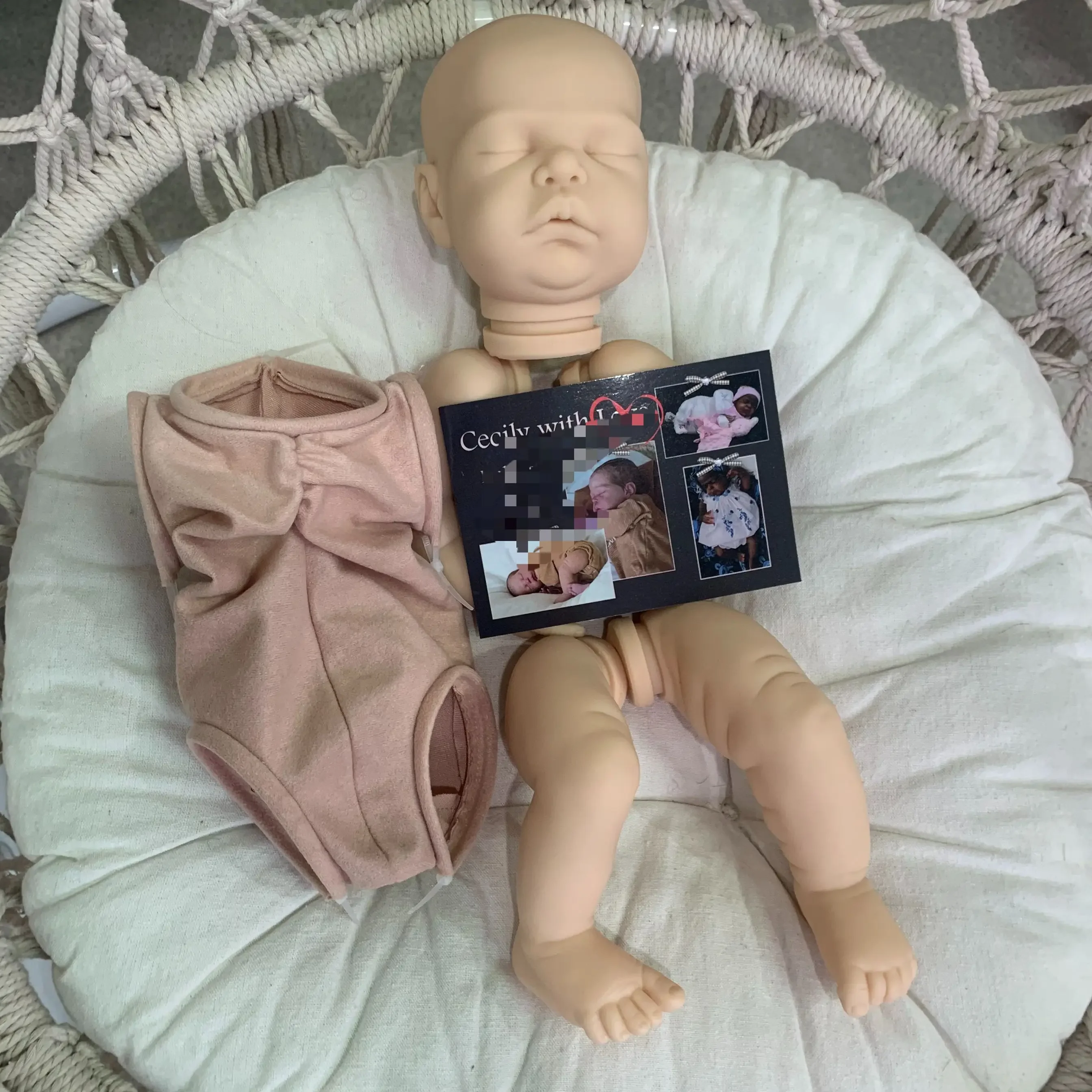 

48 см 19-дюймовый комплект кукол Reborn Cecily Diy, детали куклы свежего цвета с сертификатом