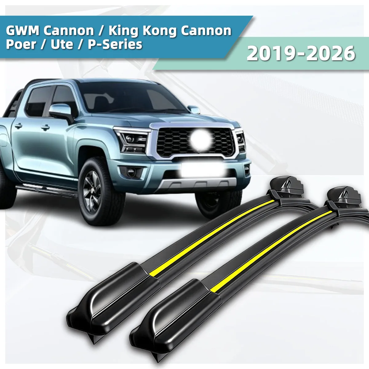 Limpiaparabrisas Estables y Duraderos para Great Wall GWM Cannon/King Kong Cannon/Boer/Ute/P-Series (2019-2026)