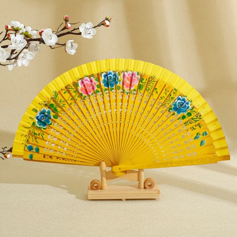 Hand-Painted Fan Classical Folding Fan Spanish Fan Cheongsam Matching Fan Chinese Ancient Folding Fan