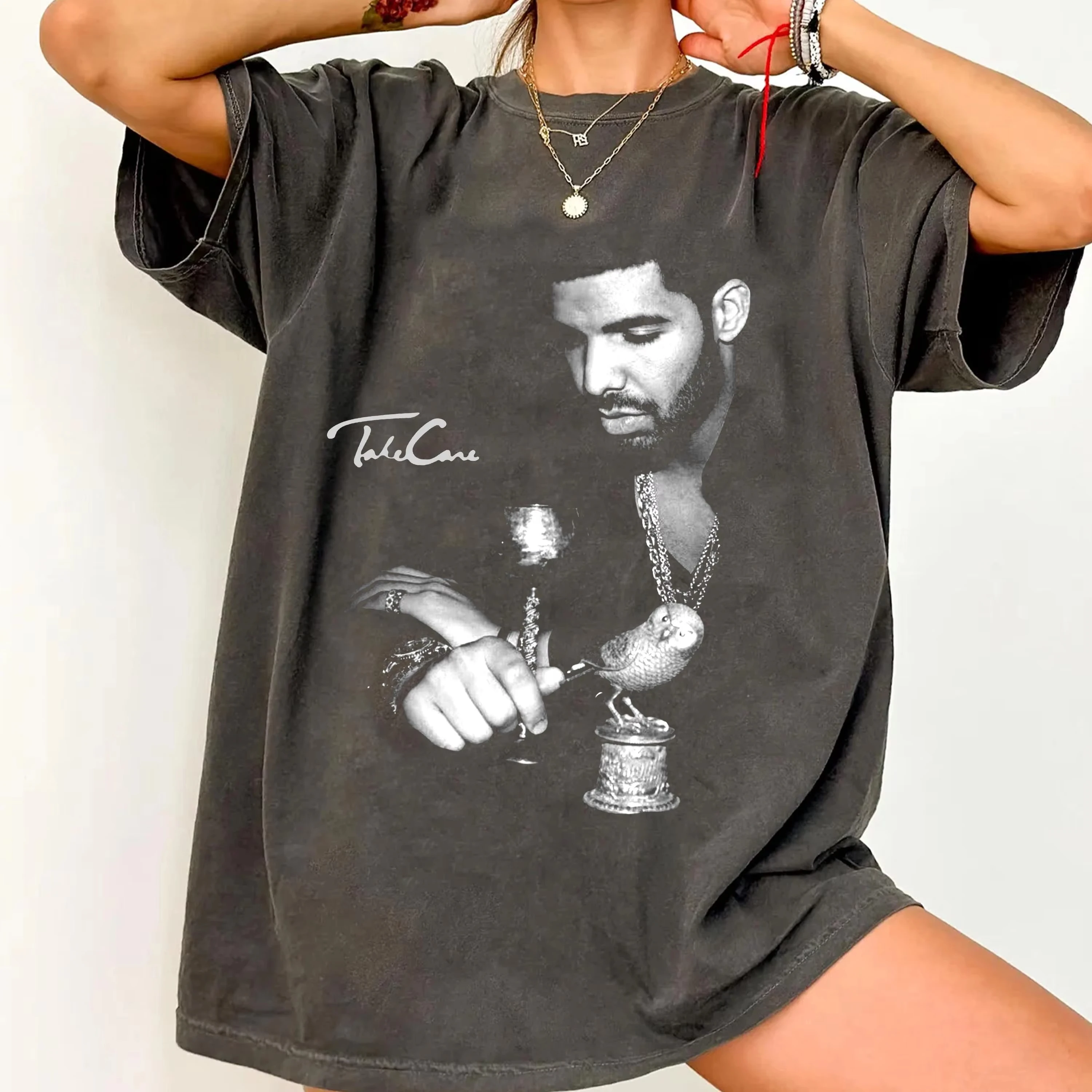 Comfort Colors Drake T-Shirt | Rap Merch Graphic Tee | Takecare | Rare Hip Hop Graphic Print
