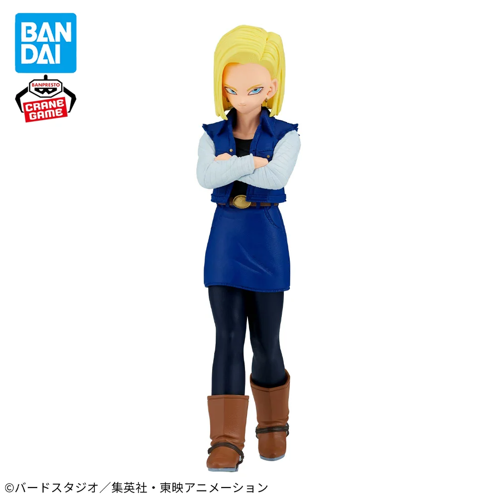 

Оригинальная фигурка BANPRESTO с твердыми краями работает на Android 18, модель аниме Dragon Ball Z, оригинальная игрушка в коробке