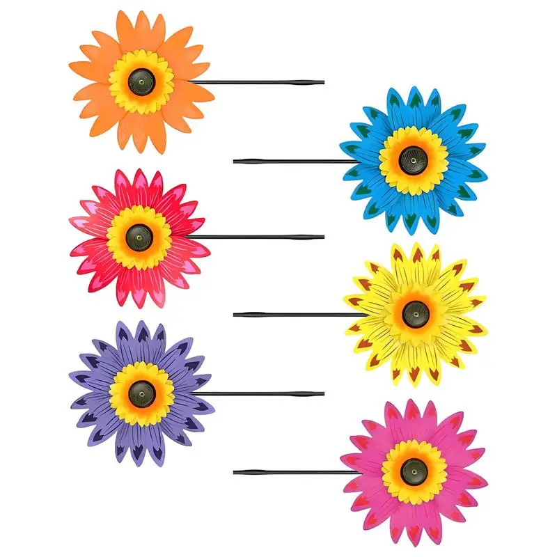 

Sunflower Wind Spinner Outdoor Windmill Art Sunflower Wind Spinner Waterproof Lawn Ornament For Outdoor Garden Backyard