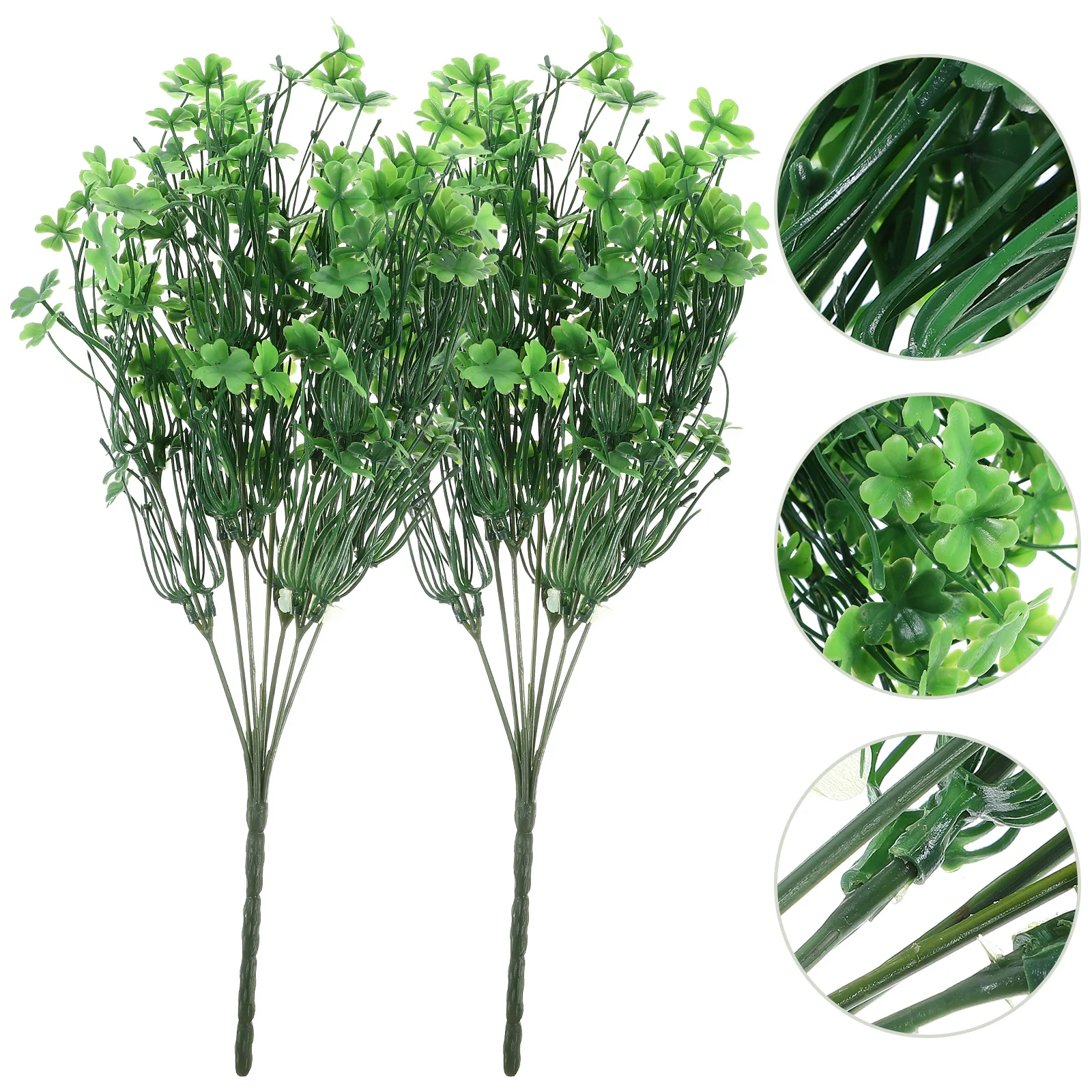 

2pcs Artificial Greenery Realistic Faux Branches For Vase Decor Party Diy Wreath St Patricks Day Decoration Fake Leave